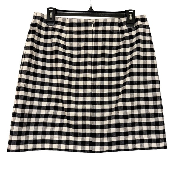 Loft Gingham Print Mini Skirt size 4 - Picture 5 of 8